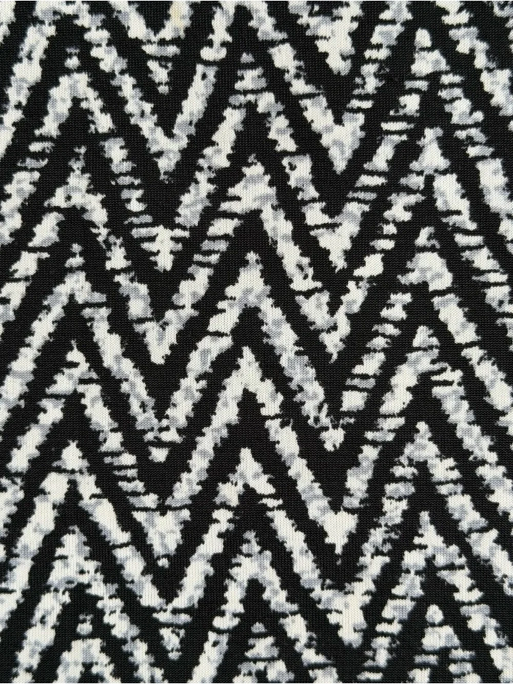 Cocomo Womens Chevron Print Top Size XL Black Gray Office Casual Stretch - Picture 4 of 8